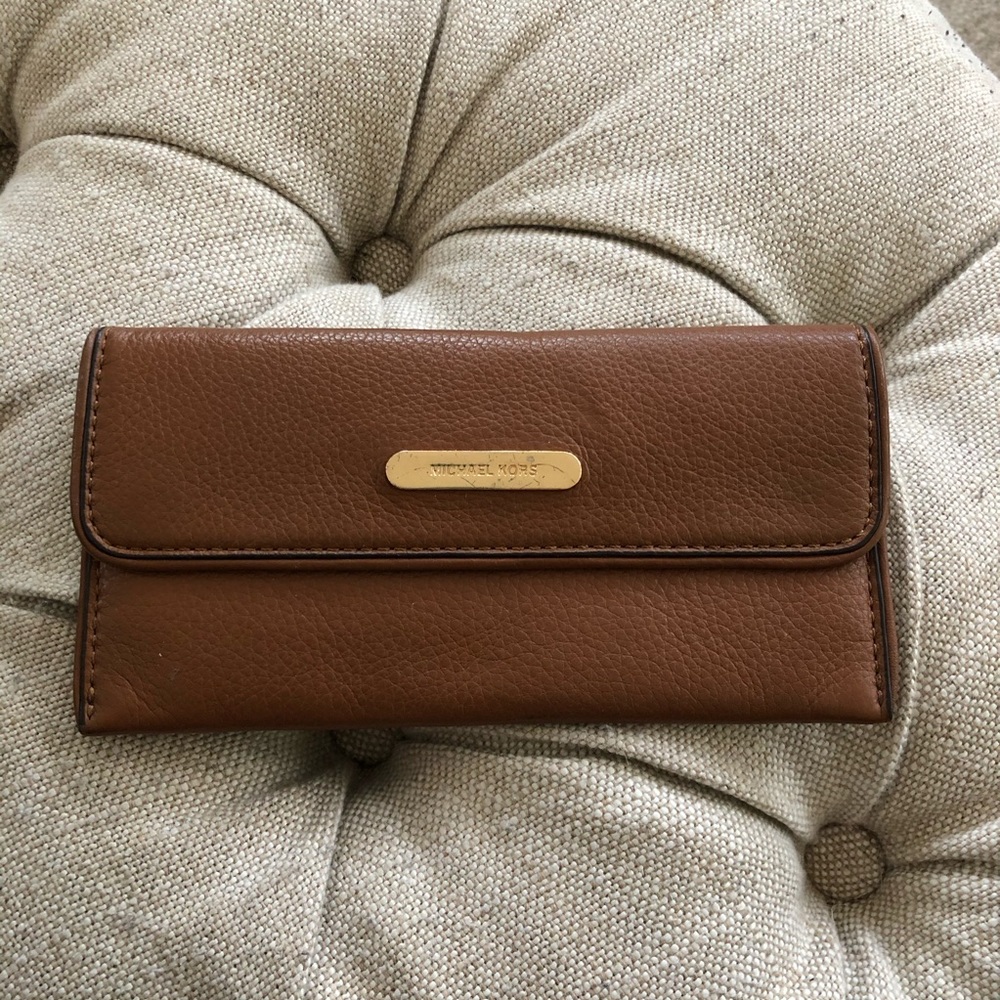 Michael Kors Camel Brown Leather Wallet